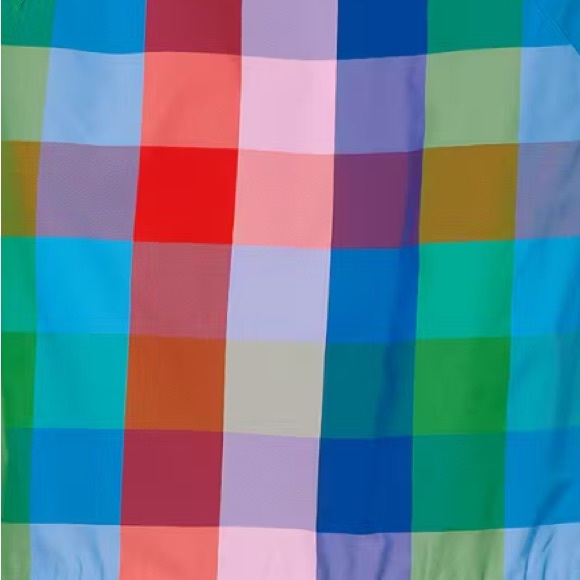 ♠️Kate Spade Madras Taffeta Shift Dress, Blue Multi-Color NWT - Picture 5 of 8